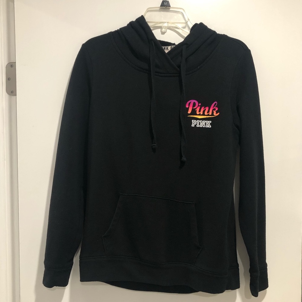 Pink sweatshirt & sweat pant set - Black